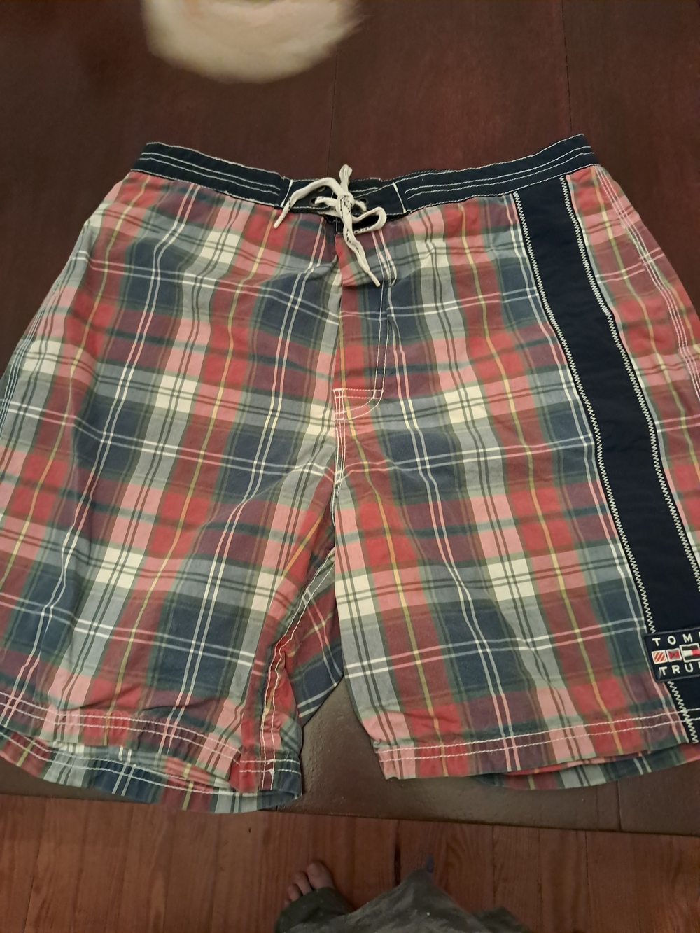 Tommy Bahama Red & Blue Plaid Men's Swim Trunks